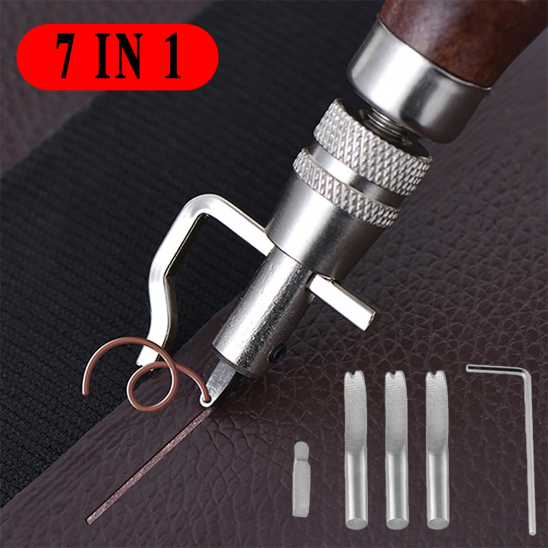 Leatherwork Edge Beveler - 7 в 1 Pro, регулируемая канавка