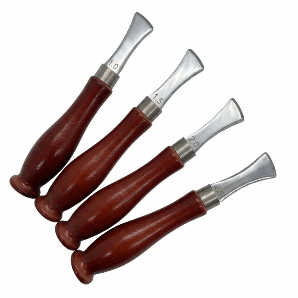 Leatherwork Edge Beveler - Набор из 4 прецизионных инструментов для