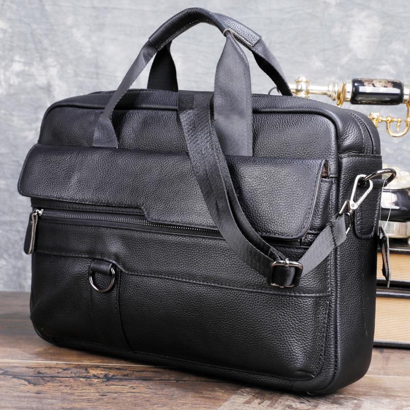 Leather Work Laptop Bag - Большая мужская сумка из натуральной кожи