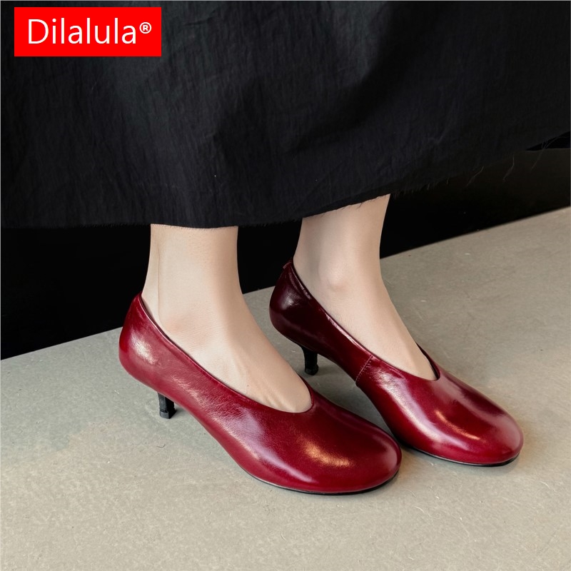 Leather Work Dress - Женские туфли Dilalula 2026 из натуральной