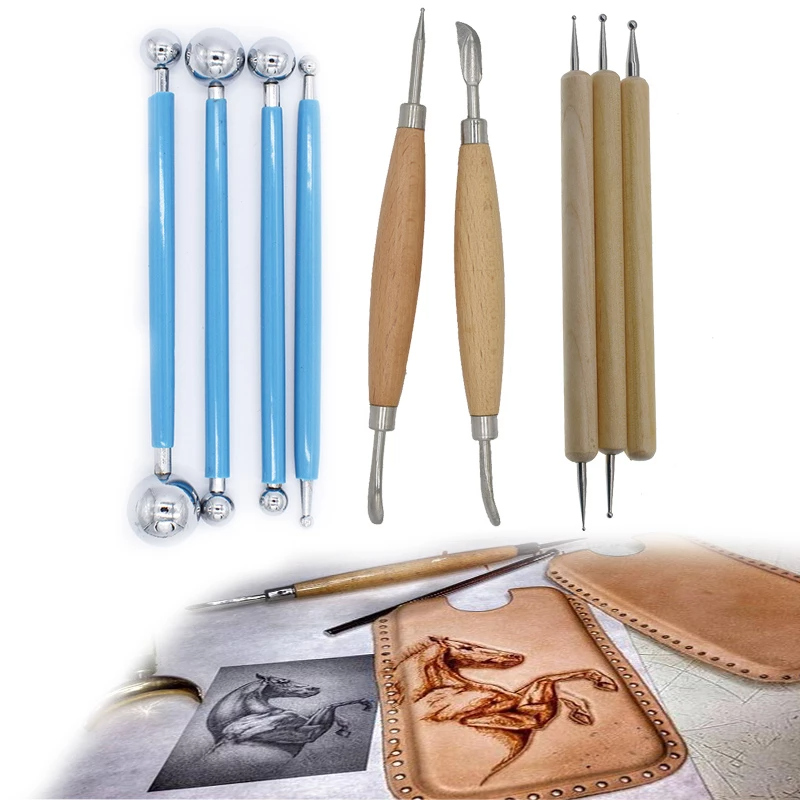 Leatherwork Art - Набор инструментов для кожевенного обрушения, стилус,