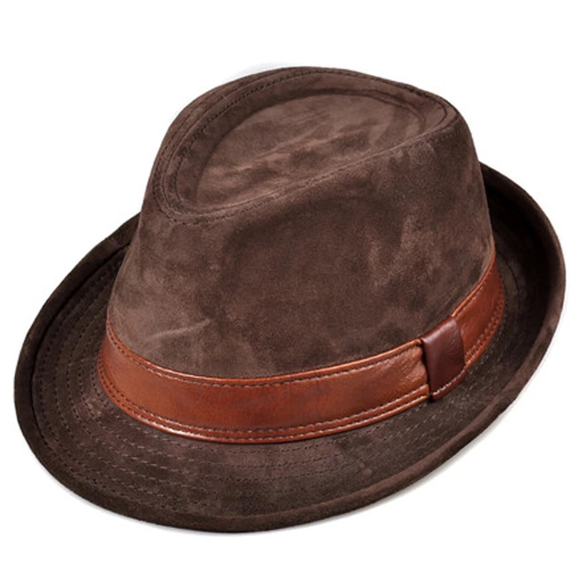 Leather Work Hat - Кепки из натуральной замши для мужчин
