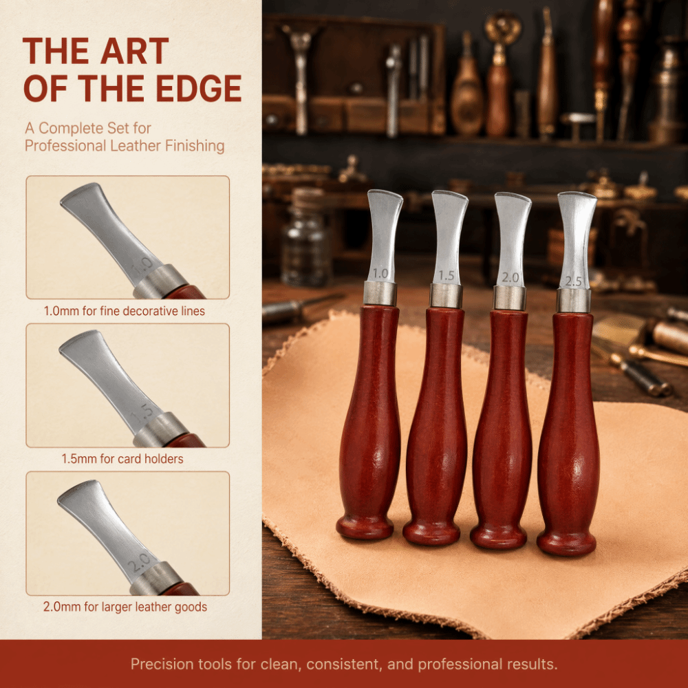 Набор из 4 прецизионных инстру – обзор и цена Leatherwork Edge Beveler