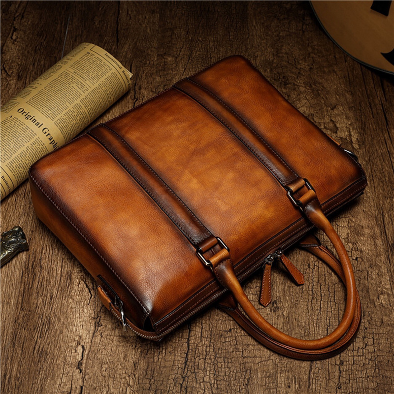 Деловой портфель YETTIES из на – обзор и цена Leather Work Laptop Bag