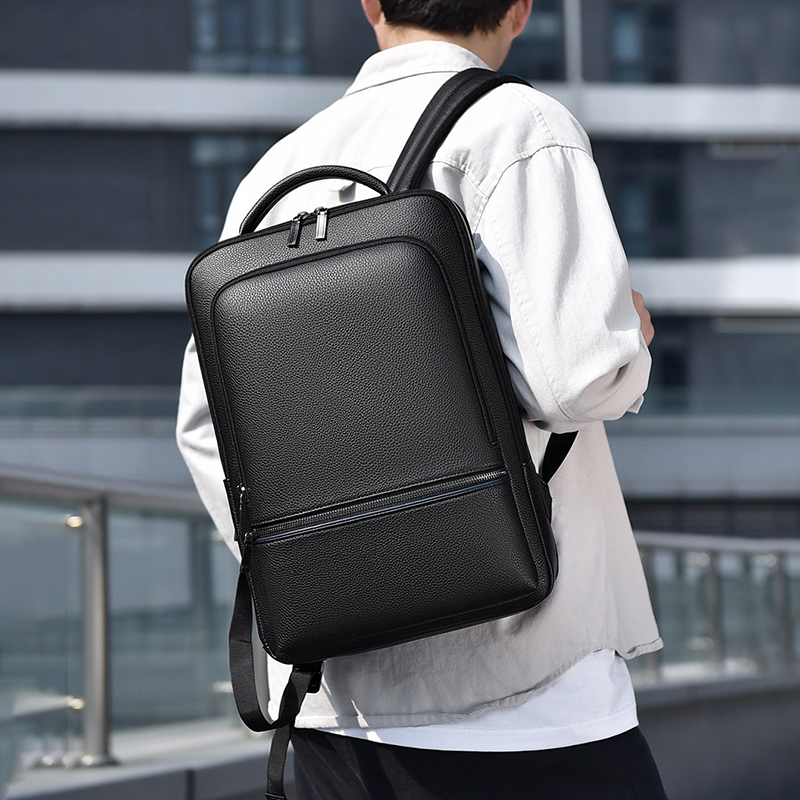 Мужской рюкзак из ПУ кожи, с U – обзор и цена Leather Work Laptop Bag