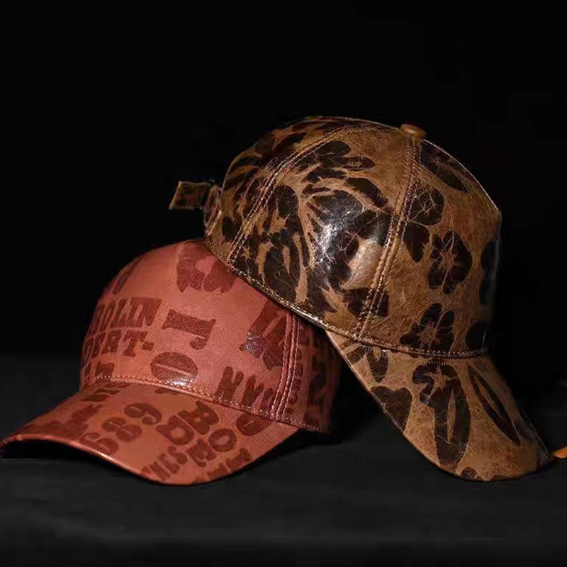 Кожаные бейсболки с буквенным  – обзор и цена Leather Work Hat