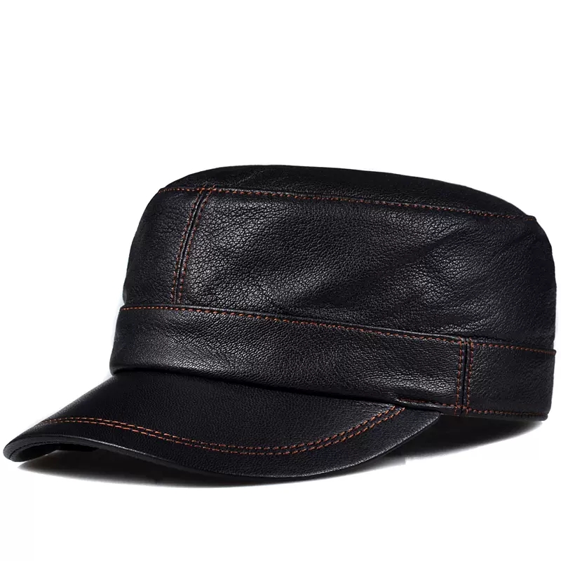 Модная плоская кепка из овечье – обзор и цена Leather Work Hat