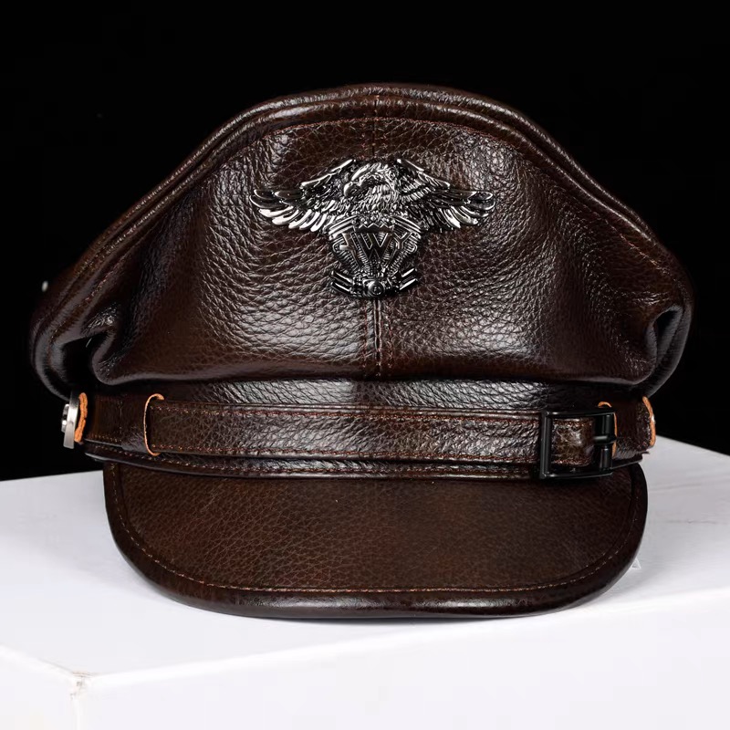 2025 ретро немецкая военная ке – обзор и цена Leather Work Hat