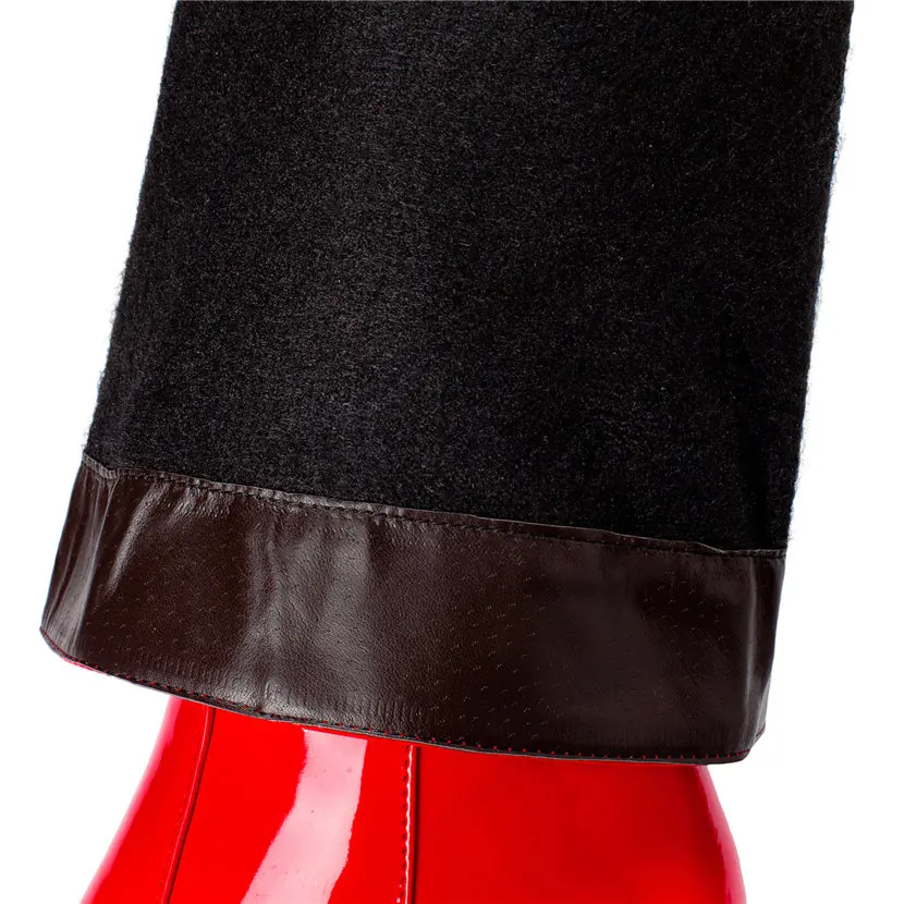 Красные, белые женские сапоги  – обзор и цена Leather Work Dress