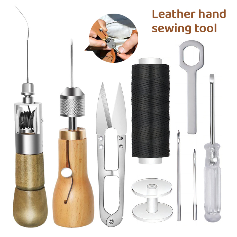 8 шт./компл., кожаные швейные  – обзор и цена Leatherwork Tool Kit
