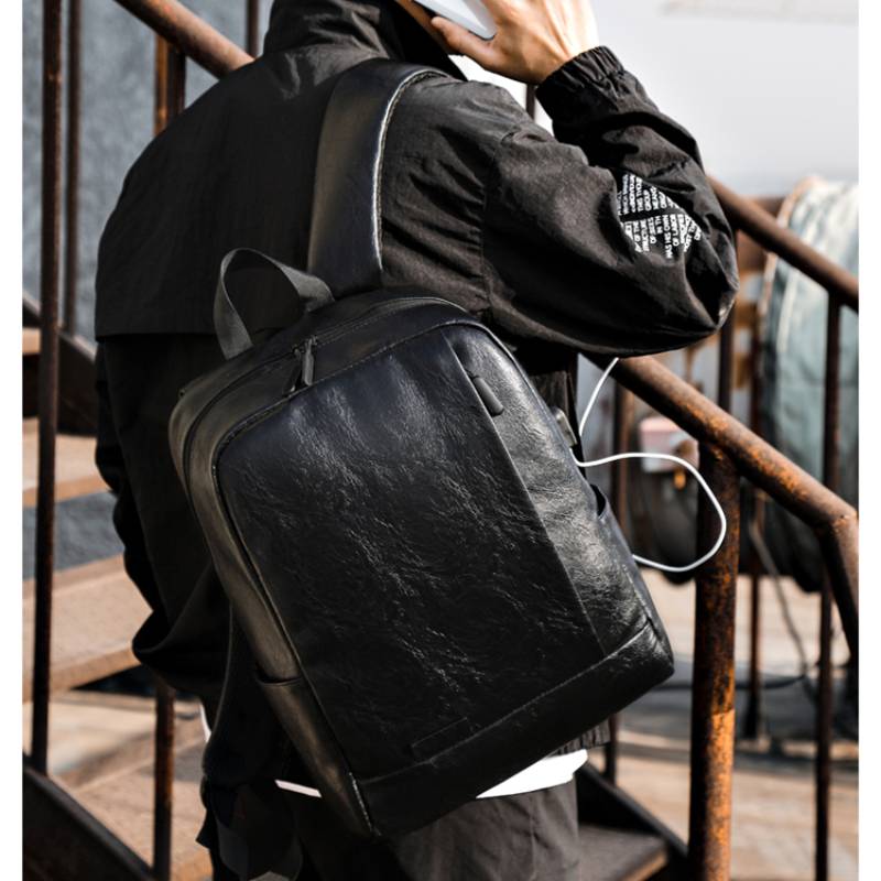 Мужской модный рюкзак из искус – обзор и цена Leather Work Laptop Bag
