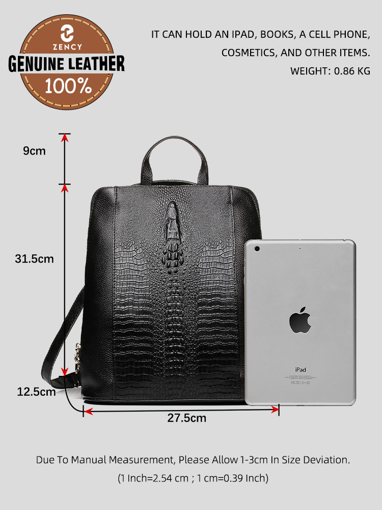 Женский рюкзак Zency из натура – обзор и цена Leather Work Laptop Bag